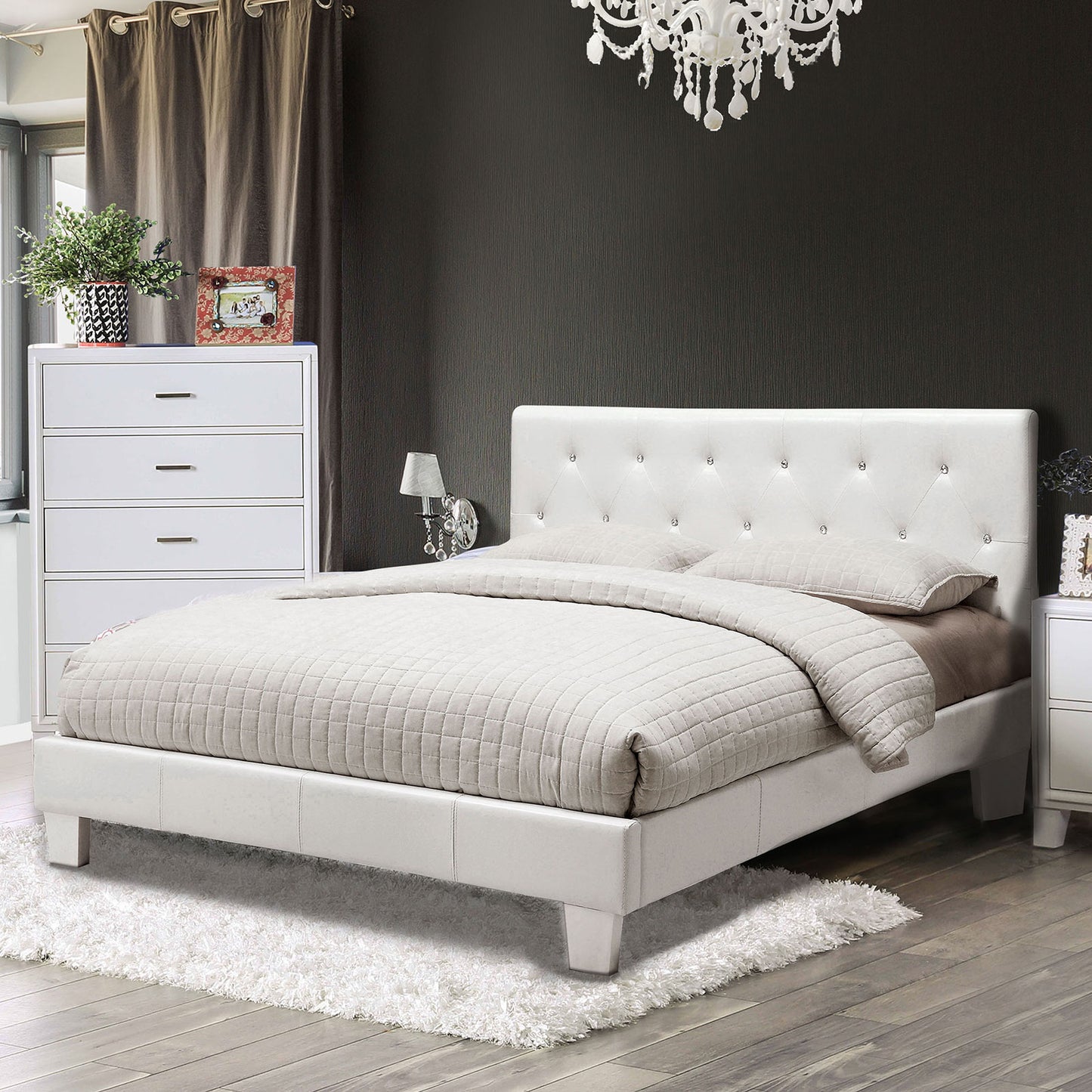 Furniture of America Velen White Cal.King Bed