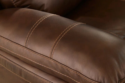 Edmar Dual Power Leather Recliner