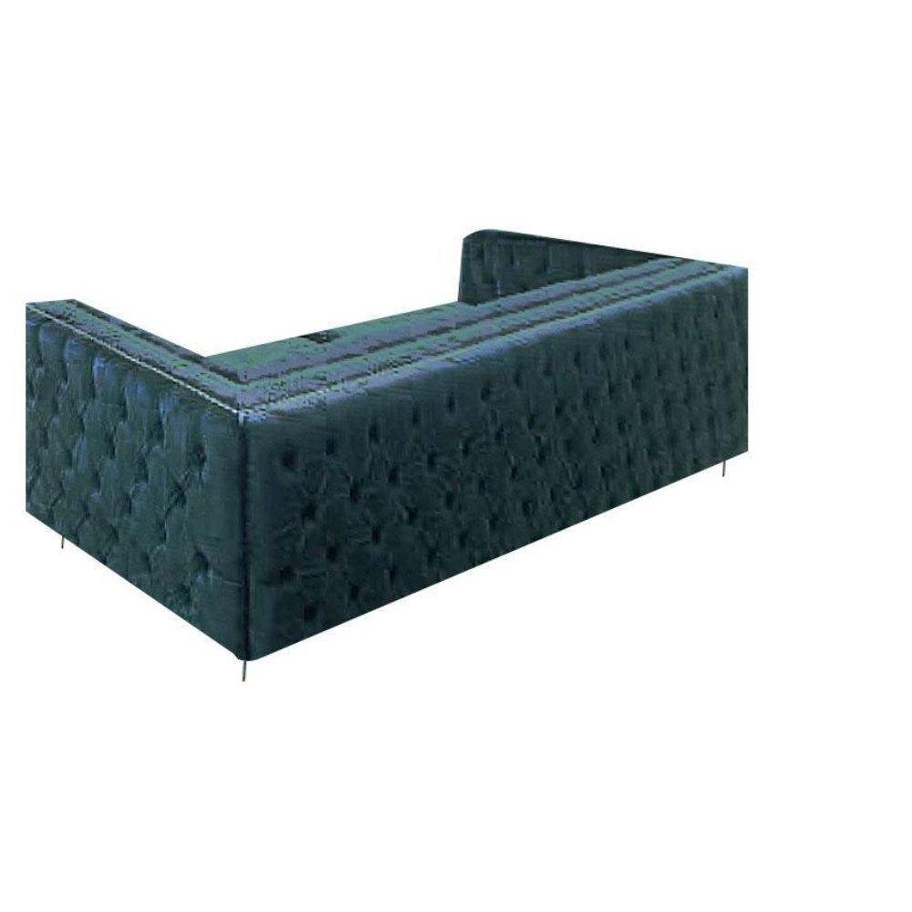 ACME Gillian Dark Teal Velvet Sofa