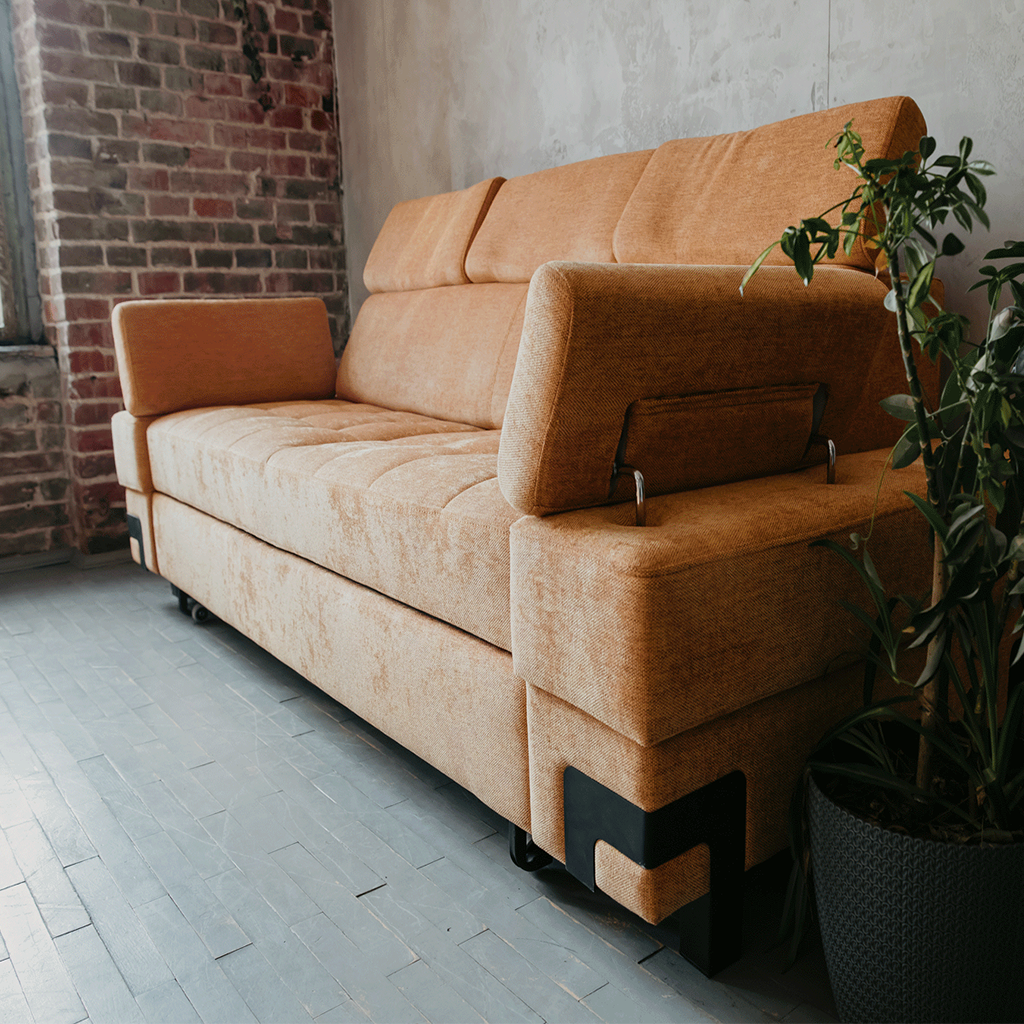 ESF Garda Orange Fabric Sofa Bed