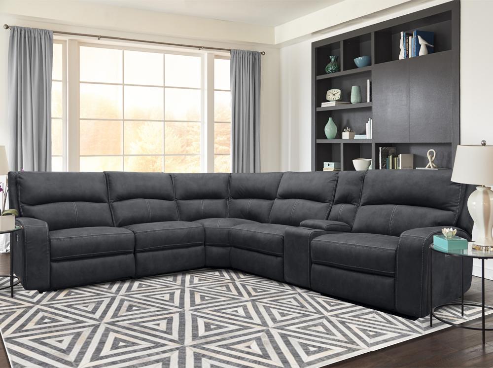 Parker House Polaris Slate Modular Power 6pc Reclining Sectional