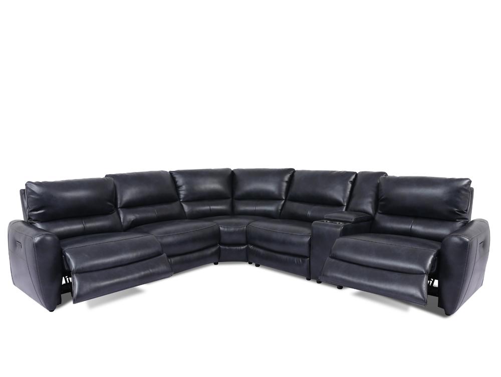 Parker House Samson Banner Navy Modular Power 6pc Reclining Sectional