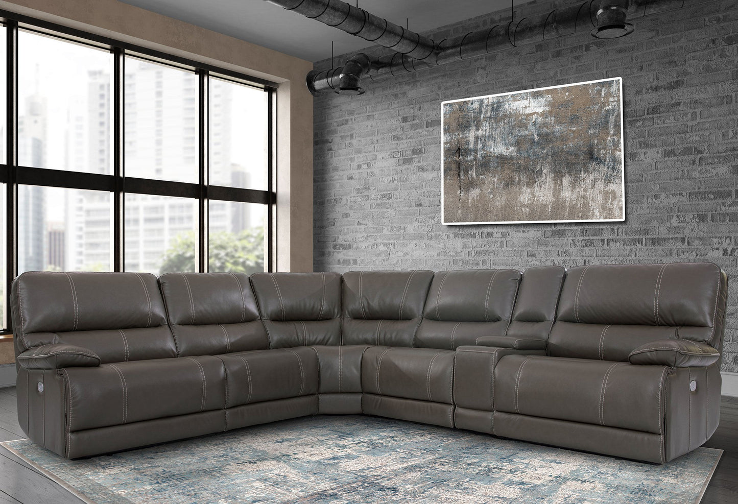 Parker House Shelby Cabrera Haze Power Modular Sectional
