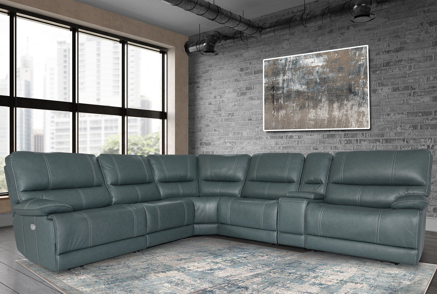 Parker House Shelby Cabrera Azure Power Modular Sectional