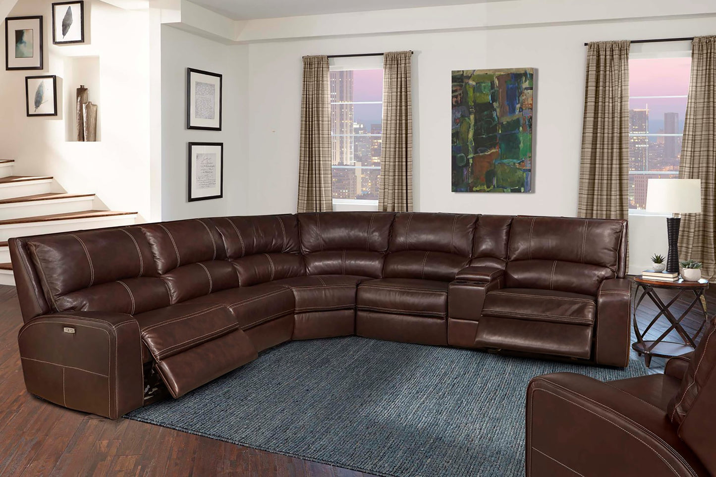 Parker House Swift Bourbon Modular Power 6pc Reclining Sectional