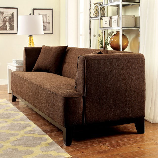 Furniture of America SOFIA LOVE SEAT Transitional Style & T-Cushion Seating Pillows Included