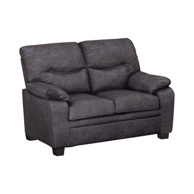 Coaster Meagan Pillow Top Arms Upholstered Loveseat Charcoal| Coated Microfiber| Width: 59 in Depth: 35.5 in Height: 39 in