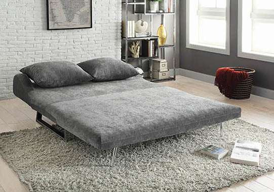 Coaster Vera Upholstered Sofa Bed Grey |Velvet