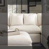Coaster Hobson Cushion Back Armless Chair Off-White |Width: 38 in Depth: 40 in Height: 34 in | Linen-Like