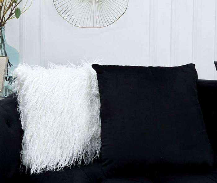 Furniture of America WILMINGTON SECTIONAL Button Tufted & Nailhead Trim Pilllows Included