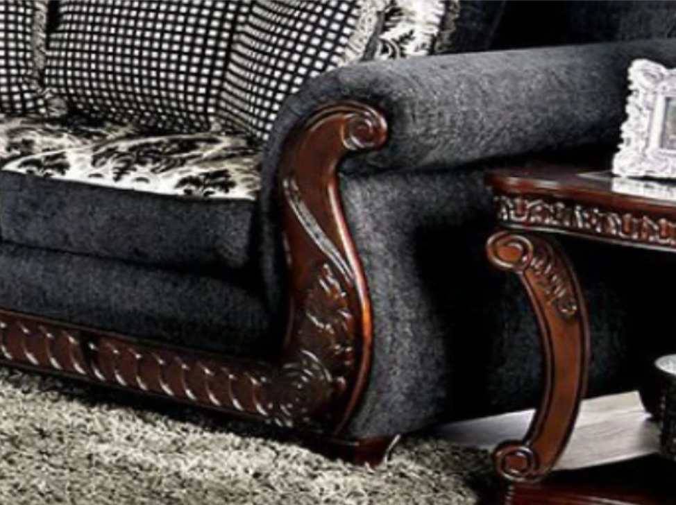 Furniture of America WHITLAND LOVE SEAT Loose Back Pillows & Bun Feet Pillows Included