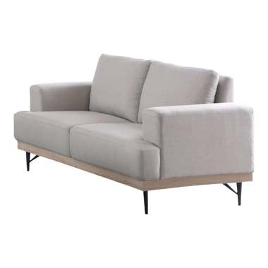 Coaster Kester Recessed Track Arm Loveseat Beige| Faux linen|Width: 57.5 in Depth: 32.25 in Height: 32 in
