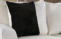 Furniture of America BARNETT LOVE SEAT Stain Resistant Fabric & Tapered Wooden Legs Pillows Included