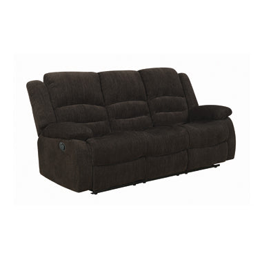 Coaster Gordon Pillow Top Arm Motion Sofa Chocolate |Width: 80.5 in Depth: 35.5 in Height: 40.5 in |Chenille