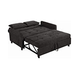 Coaster Underwood Tufted Sleeper Sofa Bed Charcoal |Sofa bed