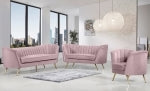 Meridian Margo Pink Velvet Chair