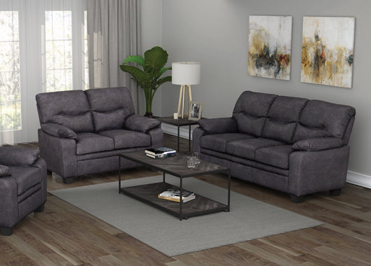 Coaster Meagan 3-Piece Pillow Top Arms Living Room Set Brown |