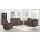 Coaster Hemer 2-Piece Power^2 Living Room Set Chocolate |Performance faux suede