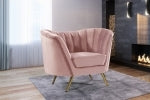 Meridian Margo Pink Velvet Chair