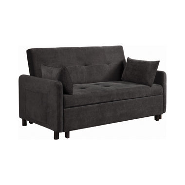 Coaster Underwood Tufted Sleeper Sofa Bed Charcoal |Sofa bed