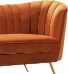 Meridian Margo Cognac Velvet Chair