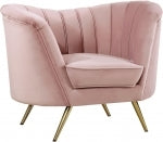 Meridian Margo Pink Velvet Chair