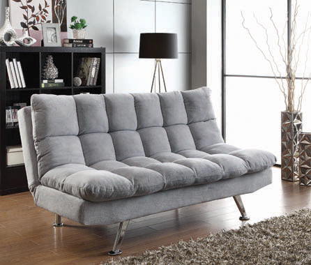 Coaster Elise Biscuit Tufted Back Sofa Bed Light Grey |Sofa Bed