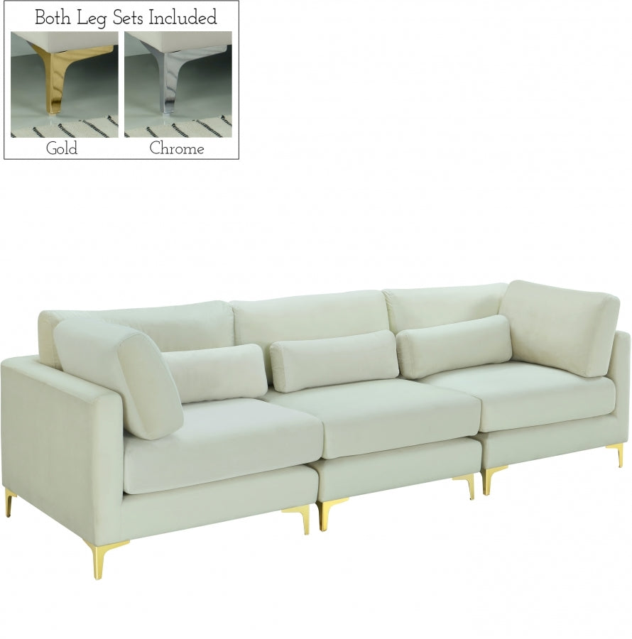 Meridian Julia Velvet Modular 108" Sofa