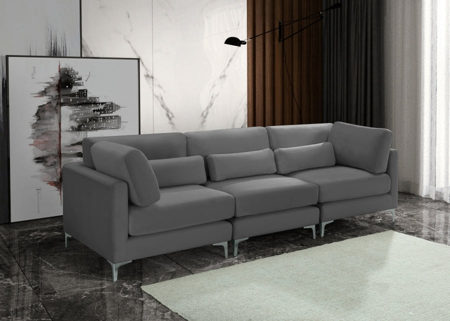 Meridian Julia Velvet Modular 108" Sofa