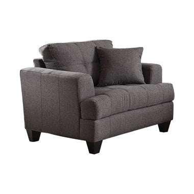 Coaster Samuel Recessed Arm Upholstered Chair Charcoal