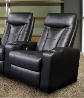 Coaster Pavillion Adjustable Headrest Right Recliner Black |Width: 39.5 in Depth: 40.5 in Height: 42.25 in |Leather/PVC