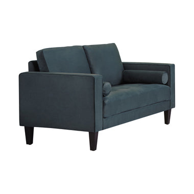Coaster Gulfdale Cushion Back Upholstered Loveseat Dark Teal| Velvet| 2 pillows| Width: 58 in Depth: 35 in Height: 35 in