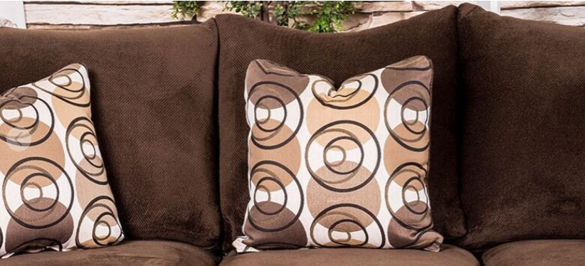 Furniture of America WESSINGTON SOFA High-Density Foam T-Cushions, Premium Fabric  and Pillows Included