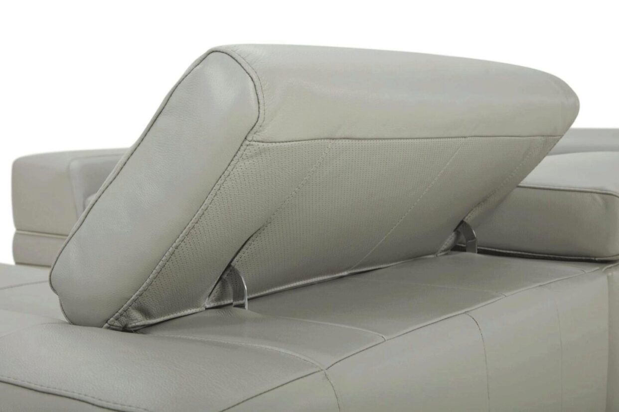 ESF 1576 GREY Top-grain Leather Sectional Sofa