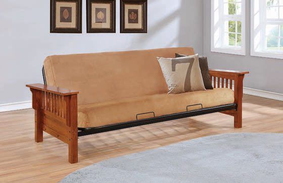 Coaster Futon Frame With Slat Detail Oak |Sofa Bed