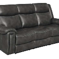 Coaster Shallowford Upholstered Power^2 Sofa Hand Rubbed Charcoal |Leather/PVC