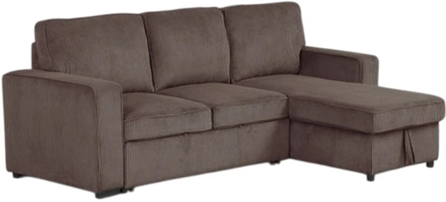 Furniture of America® Yves 2-Piece Brown L-Shape Sectional