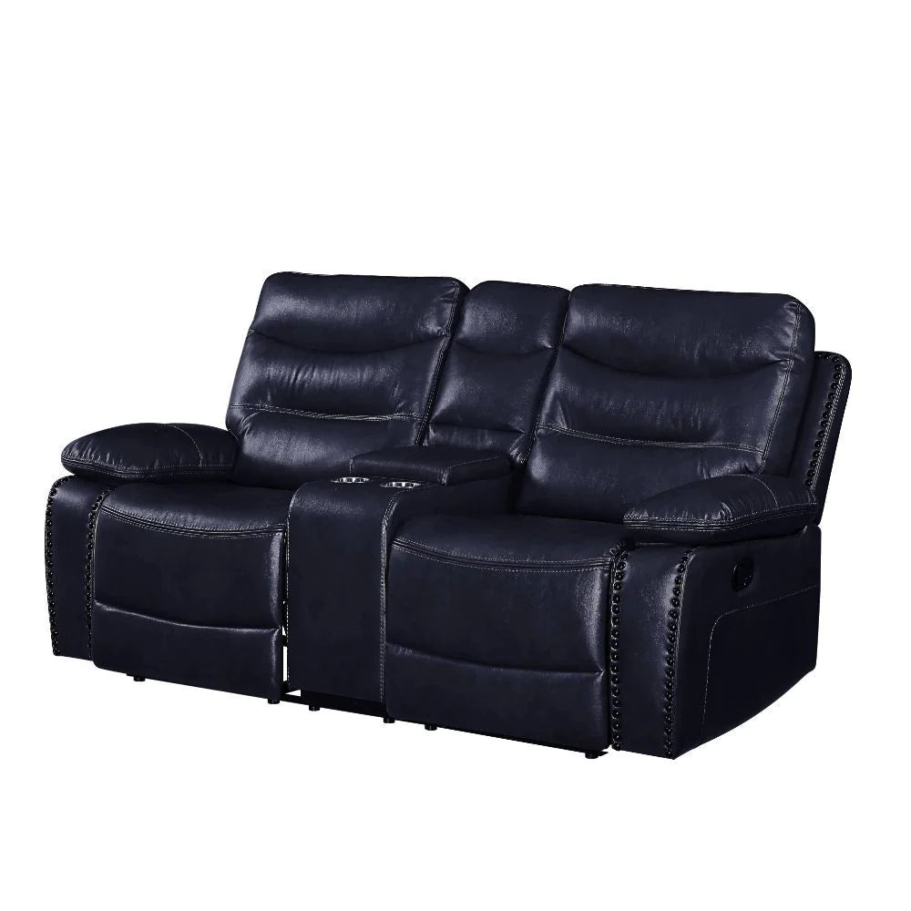 ACME Aashi 78" Loveseat with Motion, Pillow Armrest and Cup Holders