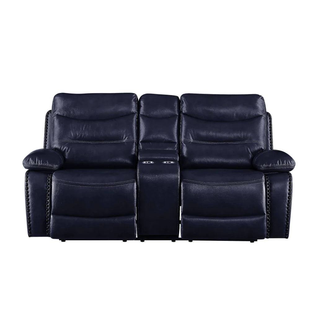 ACME Aashi 78" Loveseat with Motion, Pillow Armrest and Cup Holders