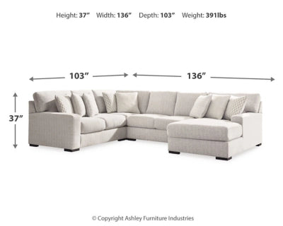 Larce 4-Piece Next-Gen Nuvella™ Performance Fabric Sectional with Chaise