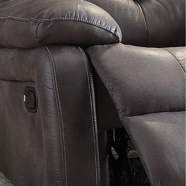 ACME Ashe Recliner Gray Polished Microfiber