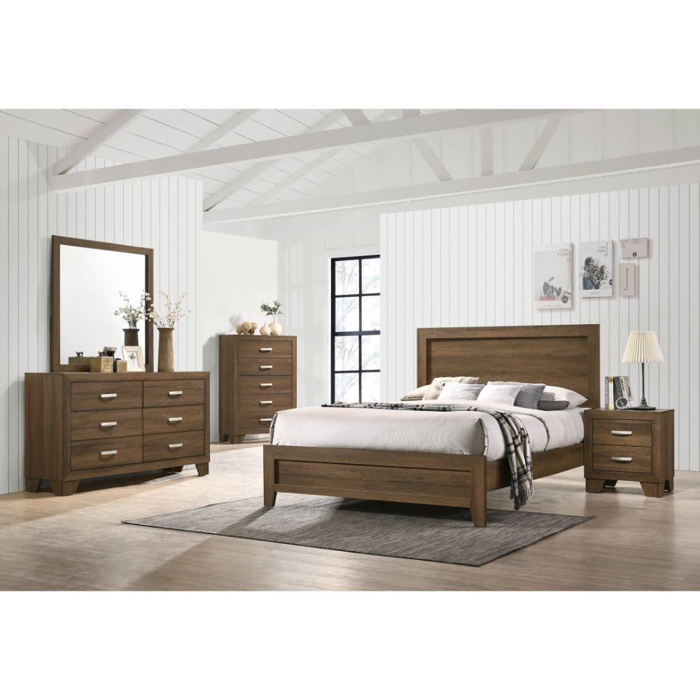 Acme Miquell - Queen Bed - Brown, Light - 84"