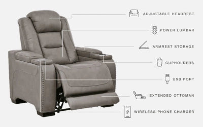 The Man-Den Triple Power Leather Recliner