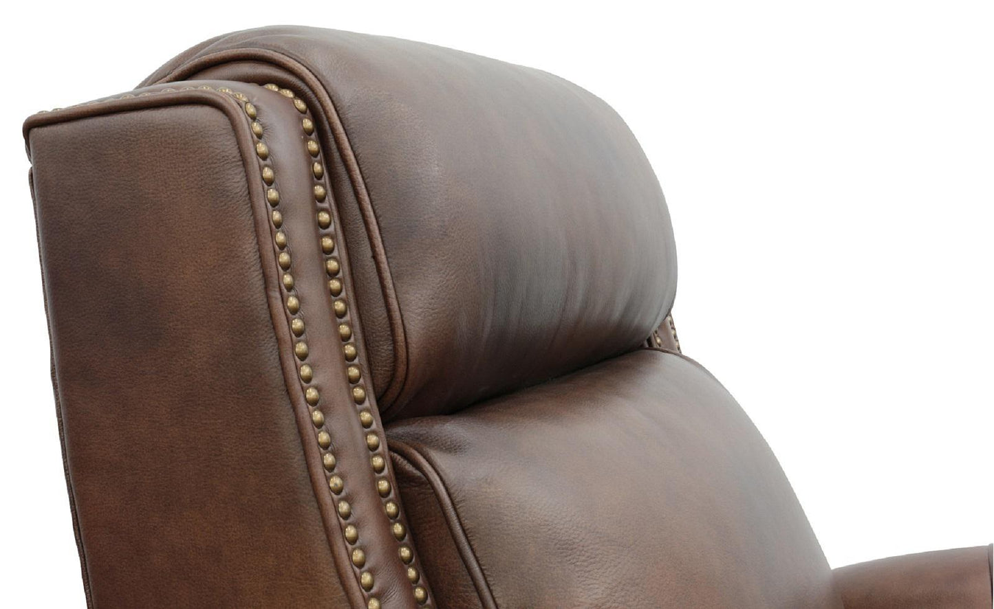 BarcaLounger Barrett Power Recliner with Power Head Rest in Worthington-cognac