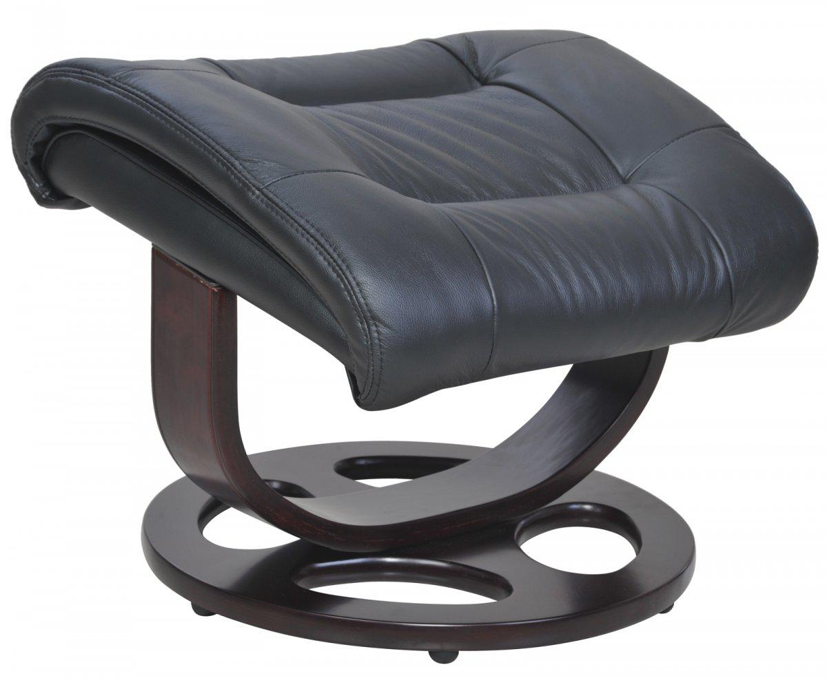 BarcaLounger Jacque Pedestal Recliner / Ottoman in Black 15-8021