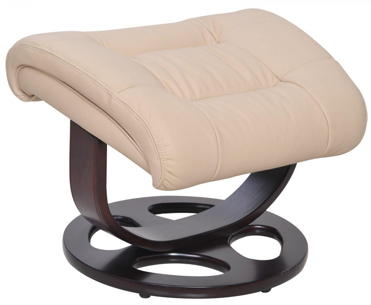 BarcaLounger Jacque Pedestal Recliner / Ottoman in Ivory 15-8021