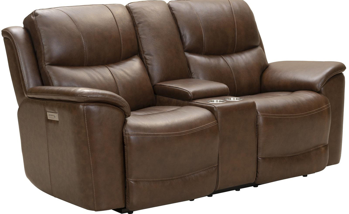 BarcaLounger Kaden Reclining Loveseat w/ Power Headrest in Jarod-brown