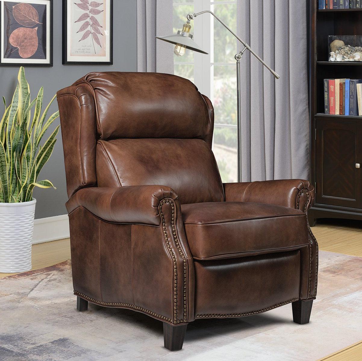 BarcaLounger Meade Recliner in Worthington Cognac