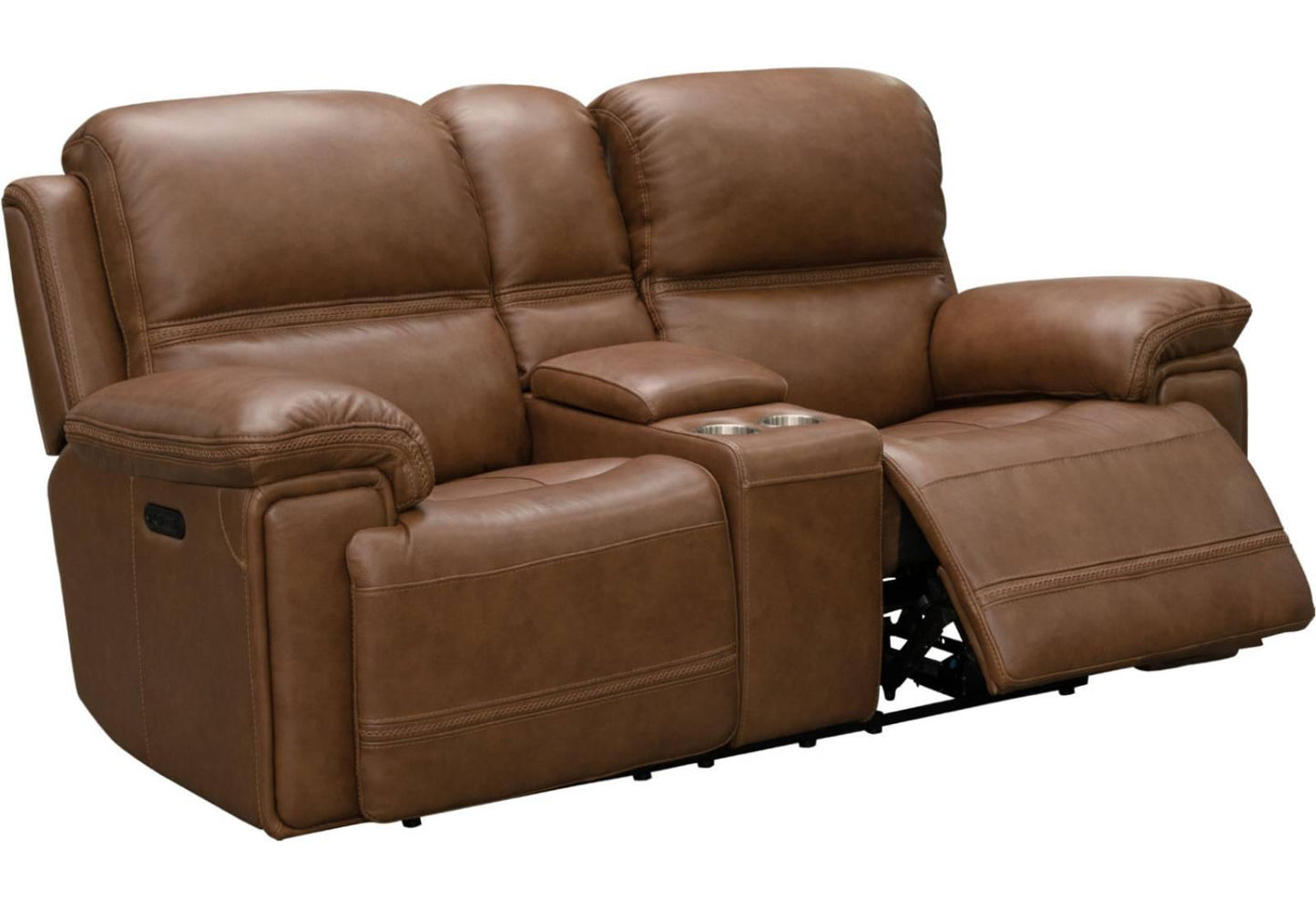 BarcaLounger Sedrick Reclining Loveseat w/ Power Headrest in Spence-caramel