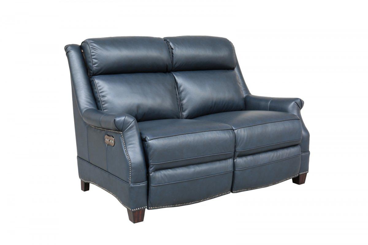 BarcaLounger Warrendale Power Reclining Loveseat w/Power Head Rests in Blue